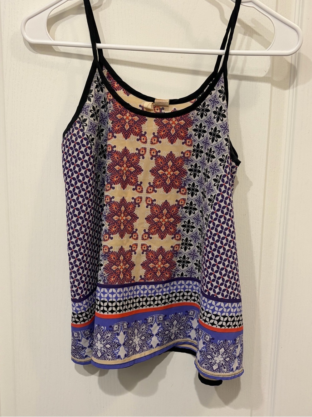 Shrinking Violet Purple Multi Boho Spaghetti Strap Camisole